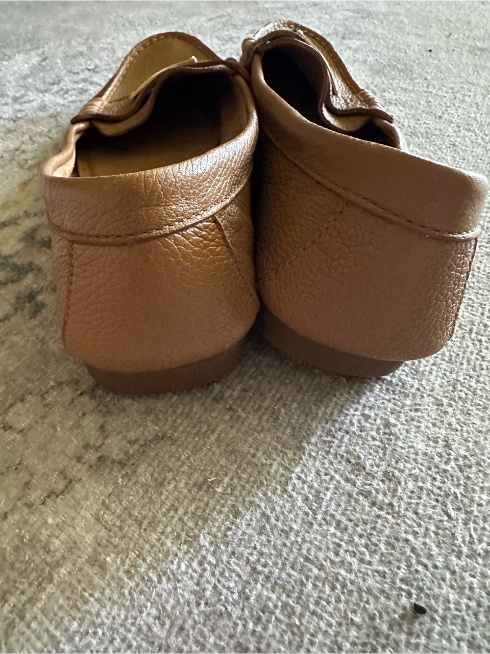 Coach Women's Brown Leather Driving Moccasins Flats - Picture 4 of 5
